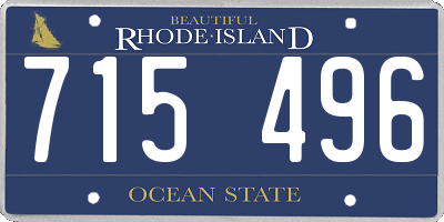 RI license plate 715496