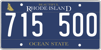 RI license plate 715500
