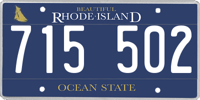 RI license plate 715502
