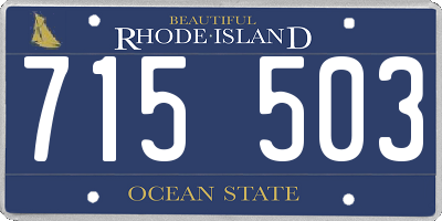 RI license plate 715503
