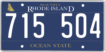 RI license plate 715504