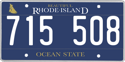RI license plate 715508