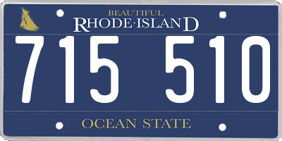 RI license plate 715510