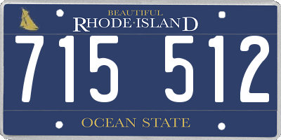 RI license plate 715512