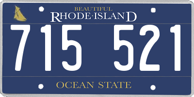 RI license plate 715521