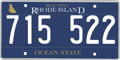 RI license plate 715522