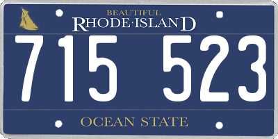 RI license plate 715523