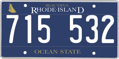 RI license plate 715532