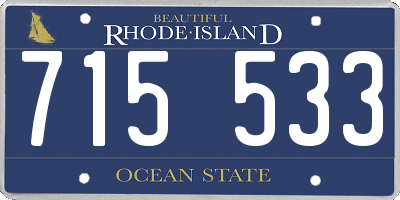 RI license plate 715533