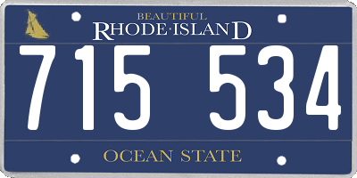 RI license plate 715534