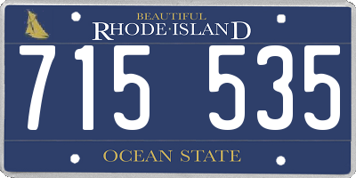 RI license plate 715535