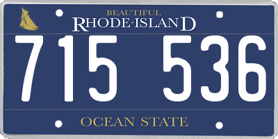 RI license plate 715536