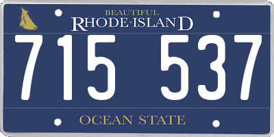 RI license plate 715537