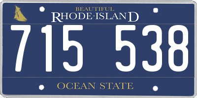 RI license plate 715538