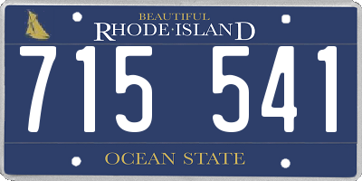RI license plate 715541