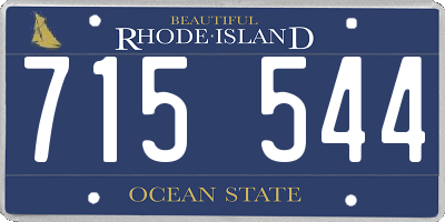 RI license plate 715544