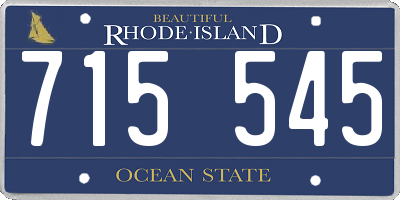 RI license plate 715545