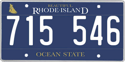 RI license plate 715546