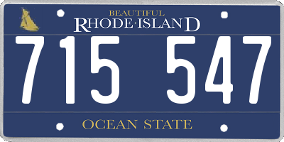 RI license plate 715547