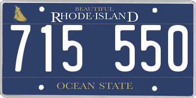 RI license plate 715550