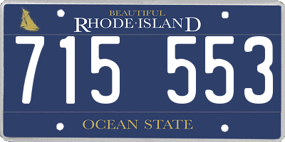 RI license plate 715553