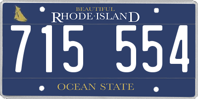 RI license plate 715554