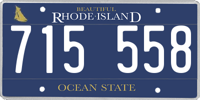 RI license plate 715558
