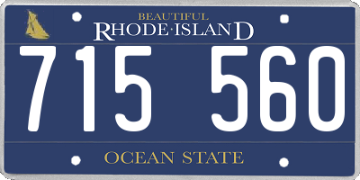 RI license plate 715560