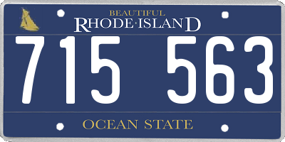 RI license plate 715563