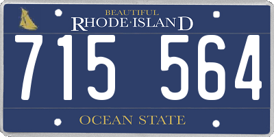 RI license plate 715564