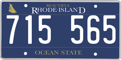 RI license plate 715565