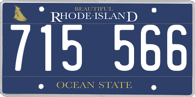RI license plate 715566