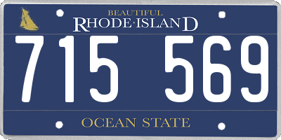 RI license plate 715569