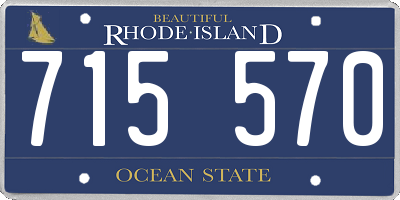RI license plate 715570