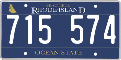 RI license plate 715574