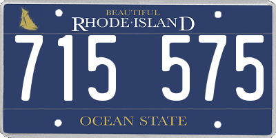 RI license plate 715575