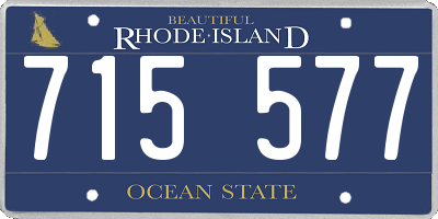 RI license plate 715577