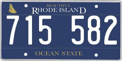 RI license plate 715582