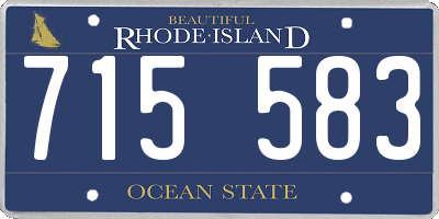 RI license plate 715583