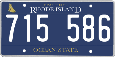 RI license plate 715586