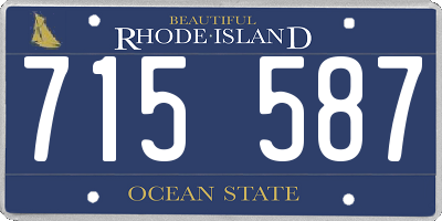 RI license plate 715587