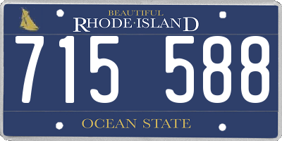 RI license plate 715588