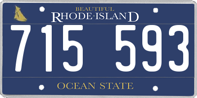 RI license plate 715593