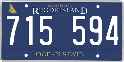 RI license plate 715594