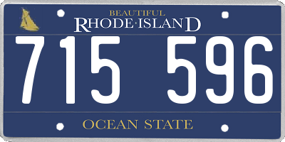 RI license plate 715596