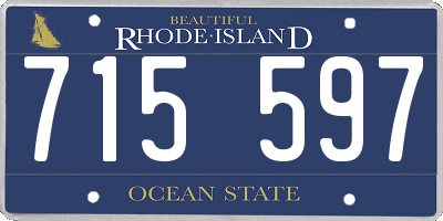 RI license plate 715597