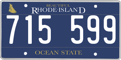 RI license plate 715599