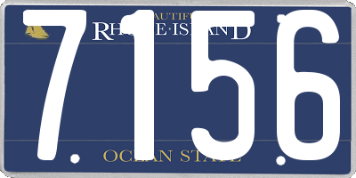 RI license plate 7156