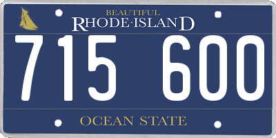 RI license plate 715600