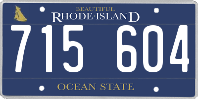 RI license plate 715604